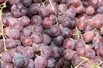 Fresh red grapes background