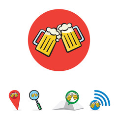 icon beer indicator collection