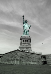 Fototapeta premium Lady Liberty - Green & Grey