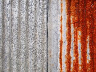 rusty metal wall background, old zinc roof texture, iron plate background