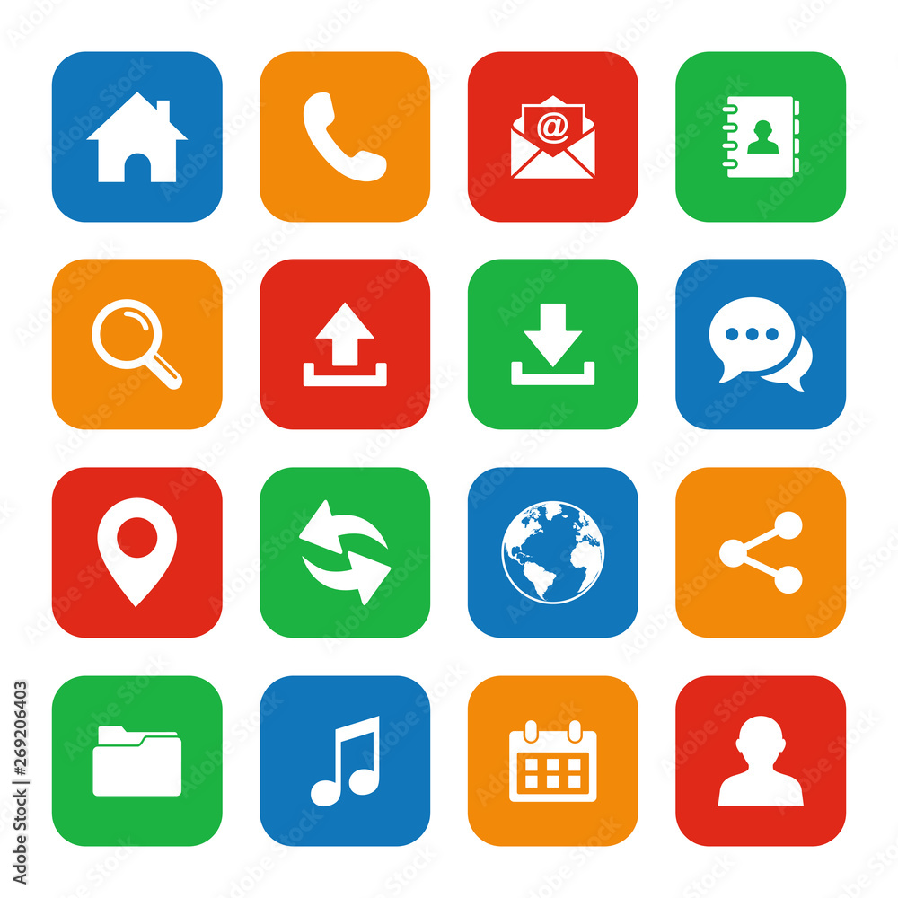 Poster web icon set . set of web icon design vector