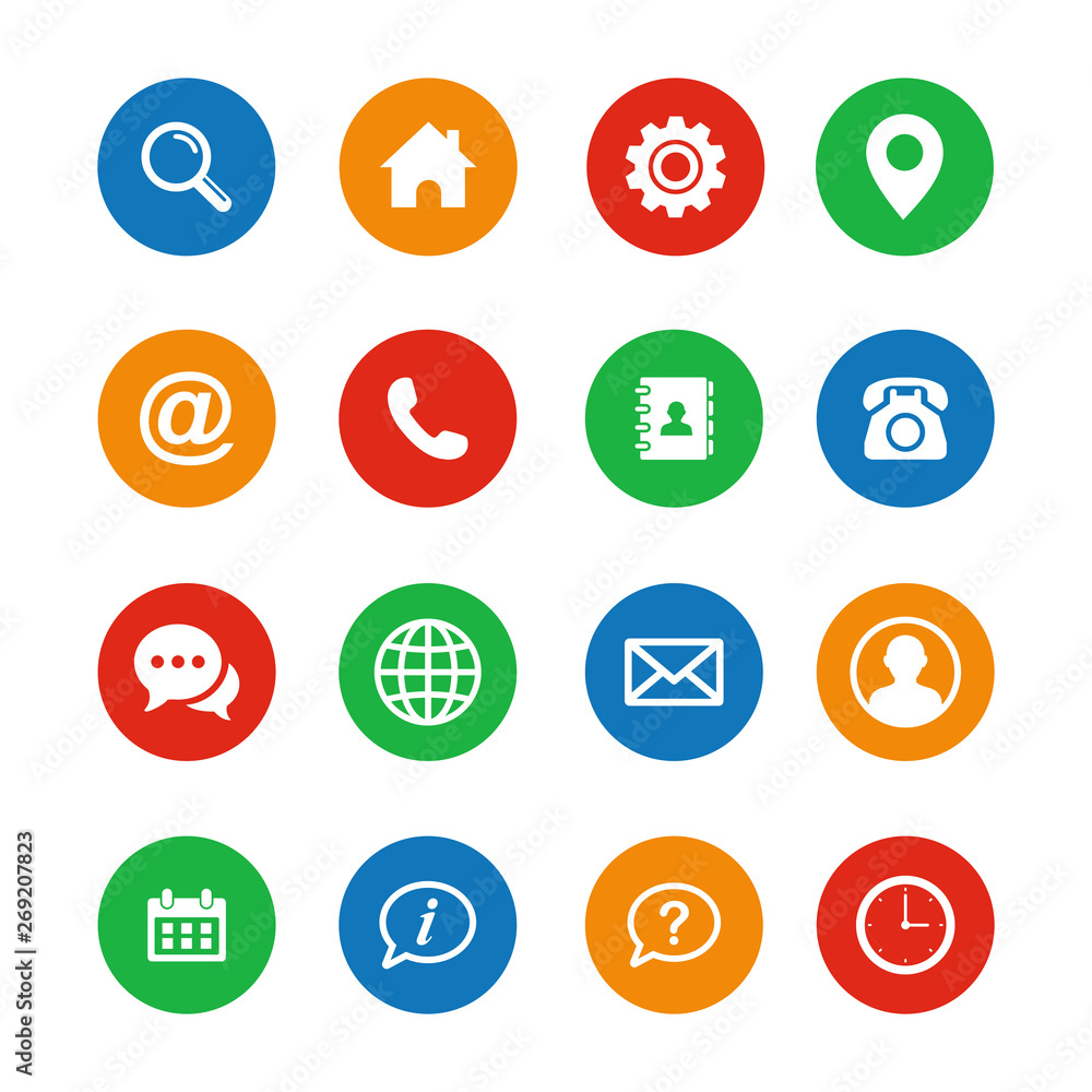 Poster web icon set . set of web icon design vector