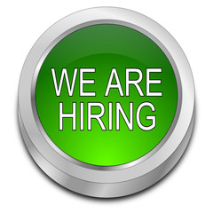 We are hiring Button - 3D illustration