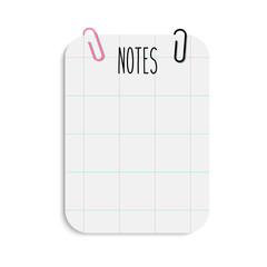 Sticky paper notes, with empty place for text, vector illustration