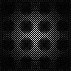 Seamless geometrical circle pattern background - monochrome vector graphic from circles