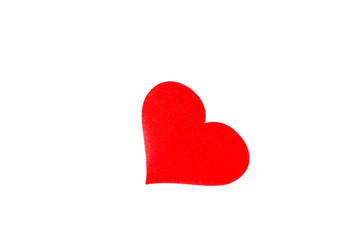 red heart isolated on white background