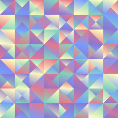 Geometric multicolored gradient triangle mosaic background - colorful geometrical vector design