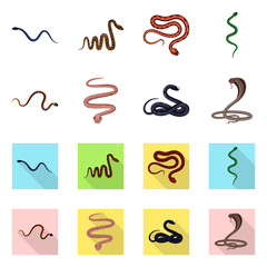 Vector design of mammal and danger sign. Set of mammal and medicine vector icon for stock.