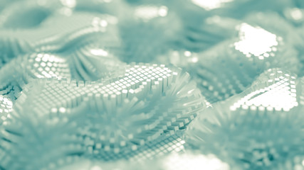 Abstract background with cubes. 3d illustration, 3d rendering.