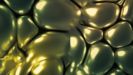 Background with metal ball. 3d illustration, 3d rendering.