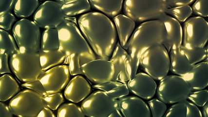 Background with metal ball. 3d illustration, 3d rendering.