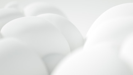 White background snow christmas, new year. 3d illustration, 3d rendering.