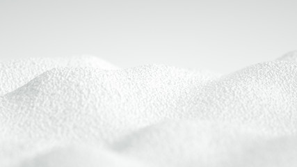 White background snow christmas, new year. 3d illustration, 3d rendering.