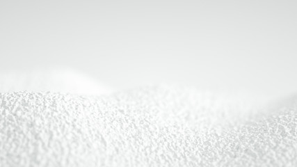 White background snow christmas, new year. 3d illustration, 3d rendering.