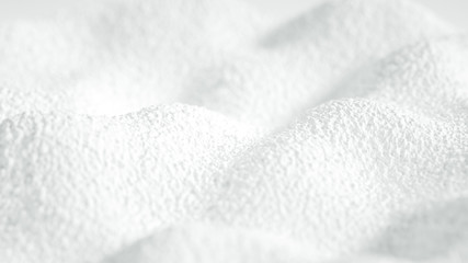 White background snow christmas, new year. 3d illustration, 3d rendering.