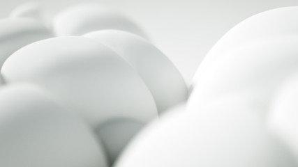 White background snow christmas, new year. 3d illustration, 3d rendering.