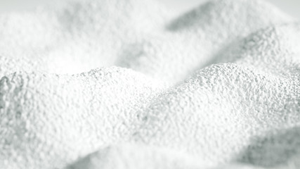 White background snow christmas, new year. 3d illustration, 3d rendering.