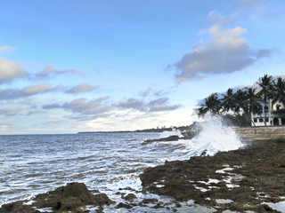 Rocky coastline landscape