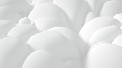 White background snow christmas, new year. 3d illustration, 3d rendering.