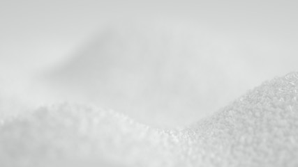 White background snow christmas, new year. 3d illustration, 3d rendering.