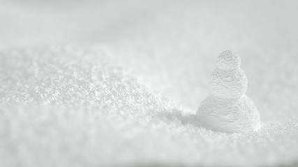 White background snow christmas, new year. 3d illustration, 3d rendering.