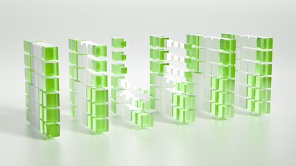 Fototapeta premium Abstract background with cube. 3d illustration, 3d rendering.