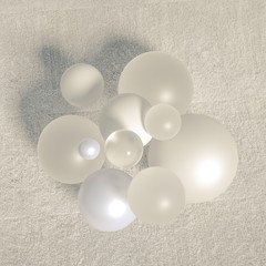 Abstract ball background. 3d illustration, 3d rendering.