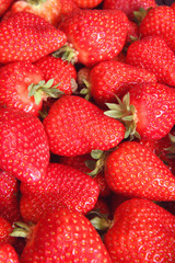 Strawberry. Fresh organic berries macro. Fruit background