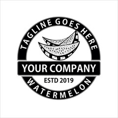 logo watermelon vintage design
