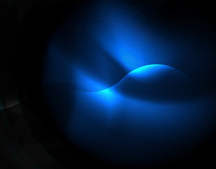 Shiny neon geometric waves template