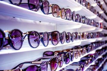 Sunglasses on the shelf