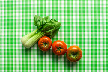 celery and fresh tomatoes