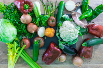Tropical fresh vegetables organic for healthy lifestyle