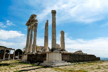 Asklepion Temple and amphitheater in Pergamon izmir Türkiye 