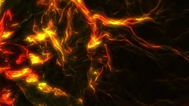 Liquid fire abstract wavy flowing fractal motion background. Video animation Ultra HD 4K 3840x2160