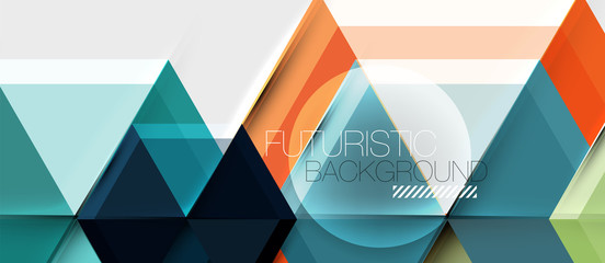 Bright color hexagon geometrical composition background, business presentation template