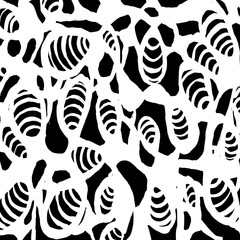 Brush grunge pattern. White and black vector.