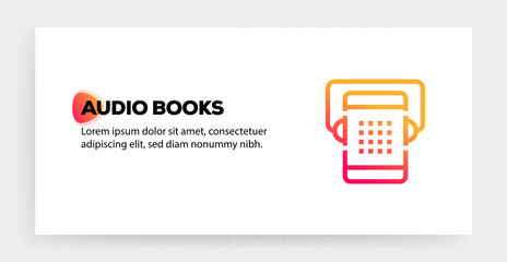 AUDIO BOOKS ICON CONCEPT