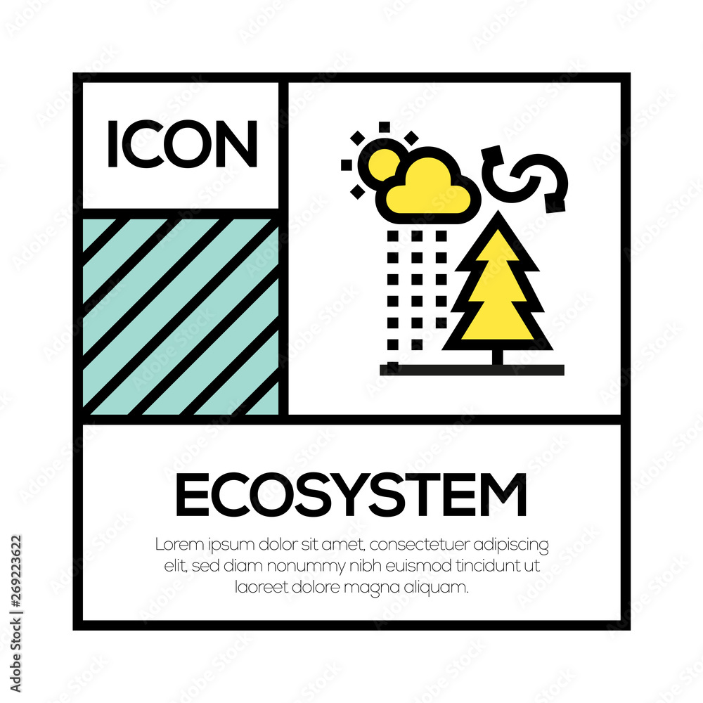 Sticker ecosystem icon concept