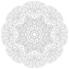 Colorful cute Mandalas. Decorative unusual round ornaments.