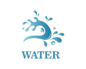 Fototapeta na wymiar Water Splash logo icon illustration design