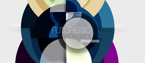 Fototapeta premium Geometric design abstract background - circles