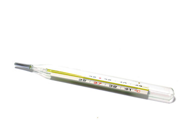 Thermometer on a white background