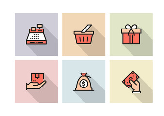 SHOPPING AND RETAIL ICON CONCEPT