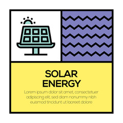 SOLAR ENERGY ICON CONCEPT