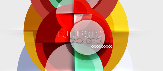 Fototapeta premium Geometric design abstract background - circles