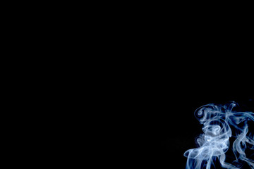 Abstract smoke of joss stickon black background