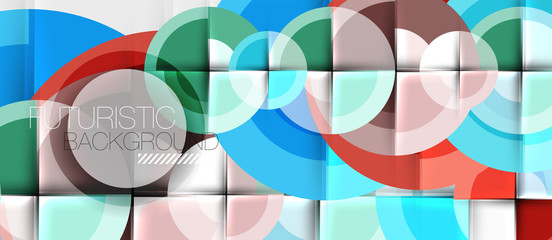 Geometric design abstract background - circles