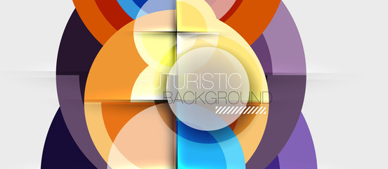 Fototapeta premium Geometric design abstract background - circles