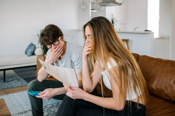 Couple with financial problems at home